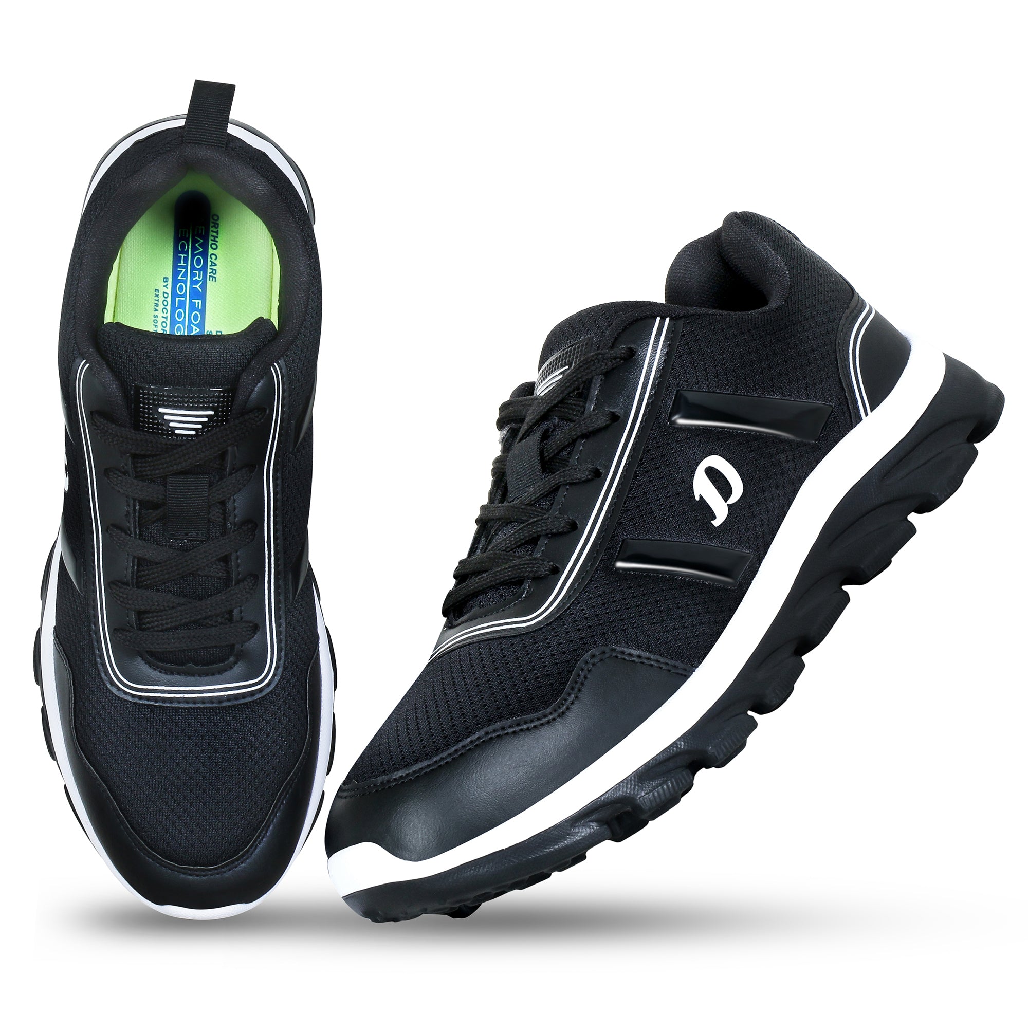 DOCTOR EXTRA SOFT D-2003 Memory Foam Mens Running Shoe with EVA Sole | Sports,Gym,Training,Walking,Jogging,Casual,School | Lightweight & Comfortable| Sneakers Lace-Up Athletics Loafer Gent's & Boy's