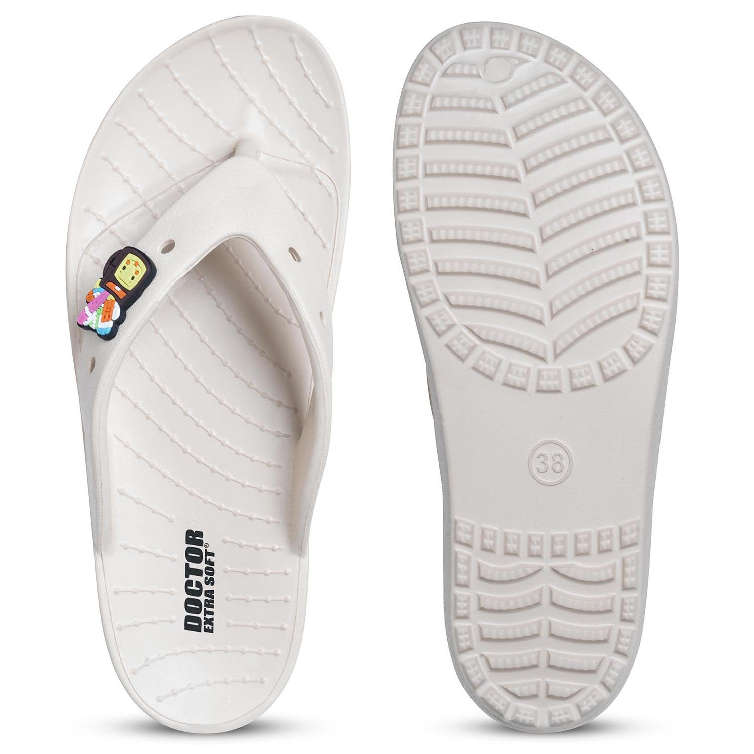 DOCTOR EXTRA SOFT Women’s Orthopedic Flip Flops | Ultra Soft Cushion Footbed | Lightweight Anti-Skid Slippers | Comfortable Daily Wear Chappal for Ladies & Girls| Stylish Hot Pink Thong Sandals D-558
