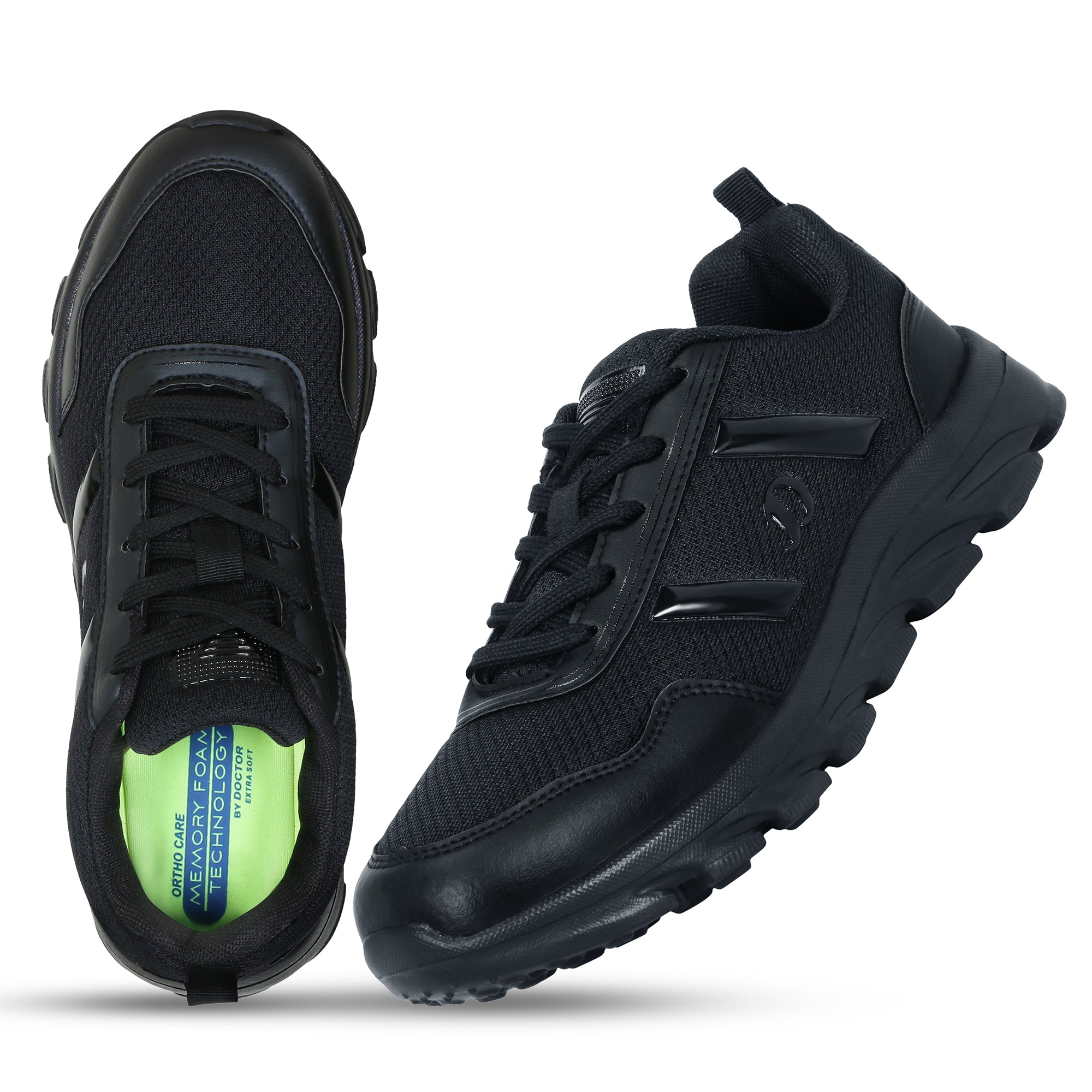 DOCTOR EXTRA SOFT D-2003 Memory Foam Mens Running Shoe with EVA Sole | Sports,Gym,Training,Walking,Jogging,Casual,School | Lightweight & Comfortable| Sneakers Lace-Up Athletics Loafer Gent's & Boy's