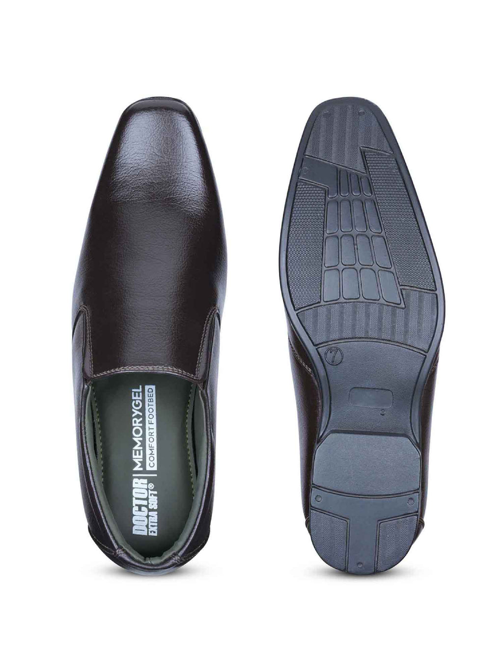 DOCTOR EXTRA SOFT Men’s Black Formal Shoes– Classic Office Business Dress Shoes, Slip On Style, Lightweight Cushioned Sole, Non-Slip Professional Work, Wedding,Party & Casual Footwear D-852