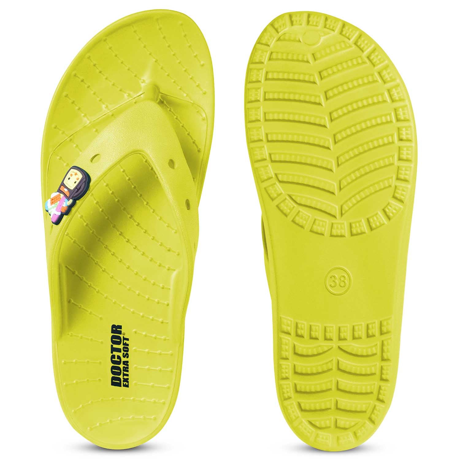 DOCTOR EXTRA SOFT Women’s Orthopedic Flip Flops | Ultra Soft Cushion Footbed | Lightweight Anti-Skid Slippers | Comfortable Daily Wear Chappal for Ladies & Girls| Stylish Hot Pink Thong Sandals D-558