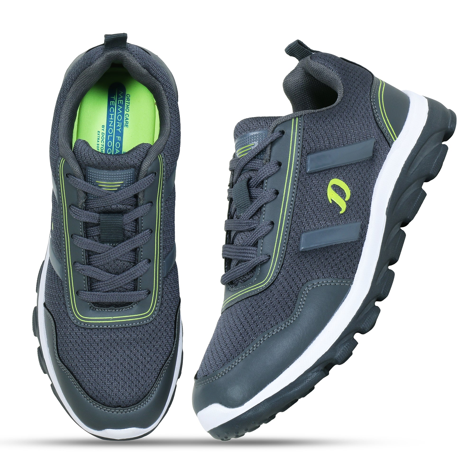 DOCTOR EXTRA SOFT D-2003 Memory Foam Mens Running Shoe with EVA Sole | Sports,Gym,Training,Walking,Jogging,Casual,School | Lightweight & Comfortable| Sneakers Lace-Up Athletics Loafer Gent's & Boy's