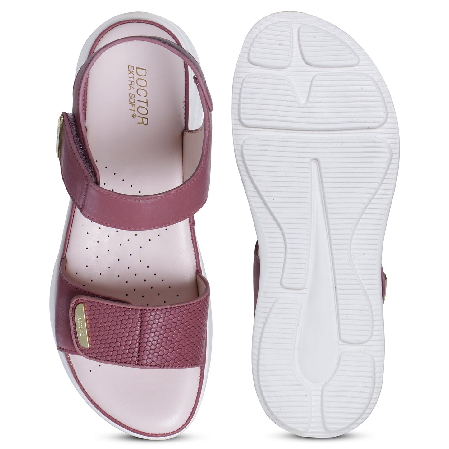 DOCTOR EXTRA SOFT 610 Women's Ultra Lightweight Slippers/Sandals with Memory Foam Cushion|Stylish & Comfortable|Casual & Non-Slip|Diabetic & Orthopedic Flip Flops with Adjustable Strap Ladies/Girls