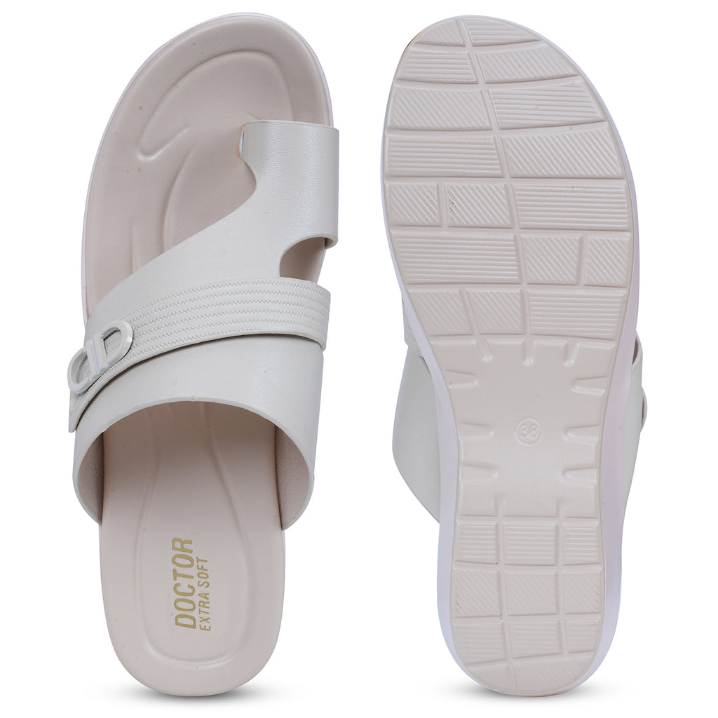 DOCTOR EXTRA SOFT Women's Flip Flops | Anti-Skid, Waterproof, Lightweight | D-655