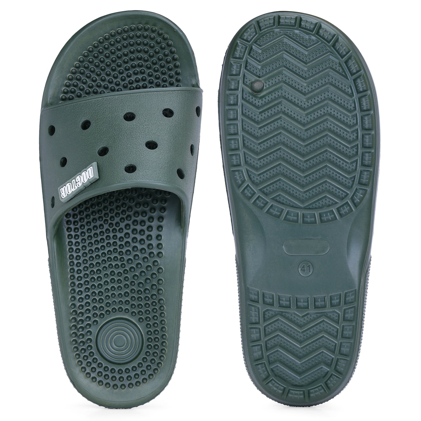 DOCTOR EXTRA SOFT D-545 Men's Orthopedic Acupressure Sliders/Slippers with Cushion FootBed for Adult| Comfortable & Light Weight | Stylish & Anti-Skid| Waterproof | Everyday Flip Flops for Gents/Boys