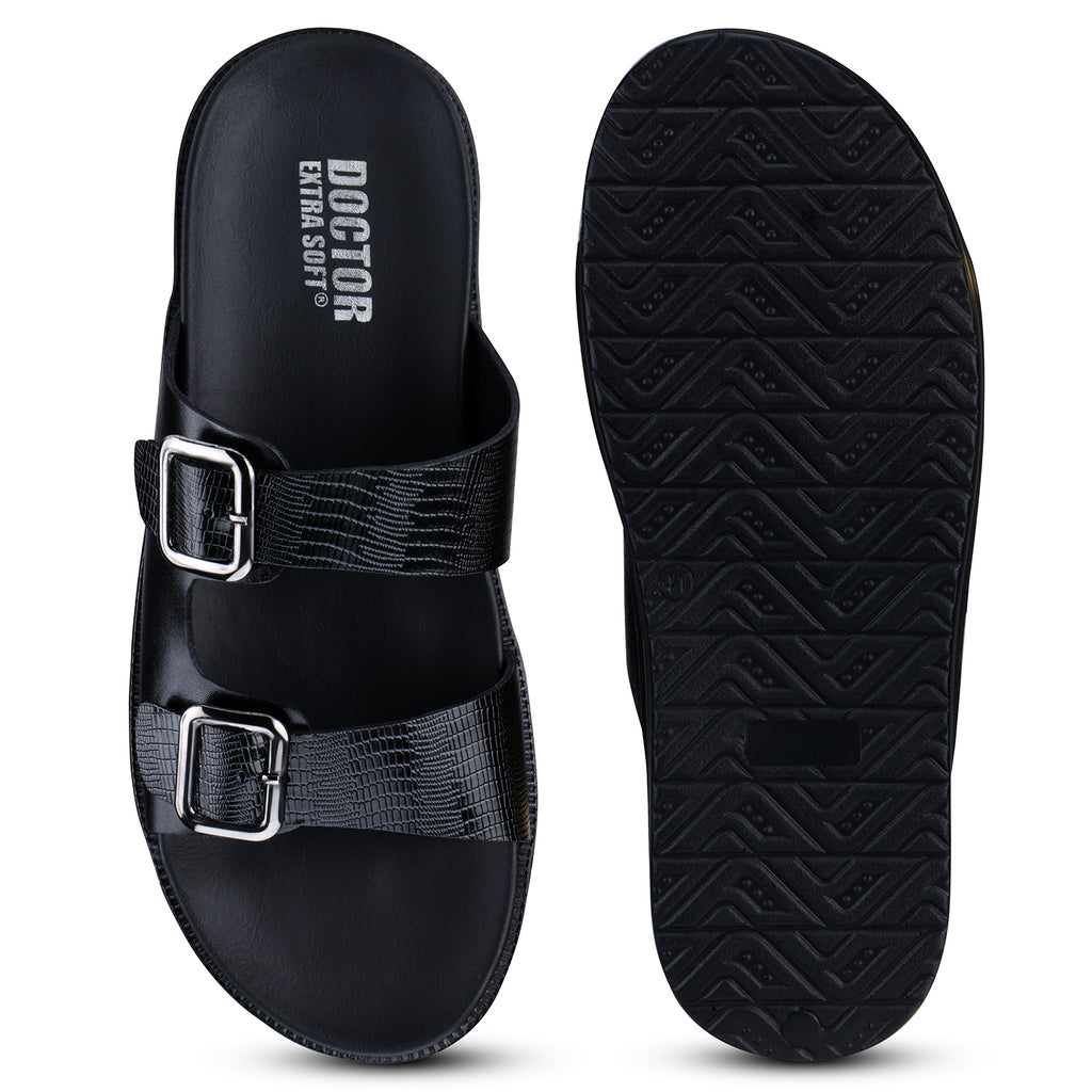 DOCTOR EXTRA SOFT Men's Flip Flops | Memory Foam, Lightweight, Cushioned | F-7