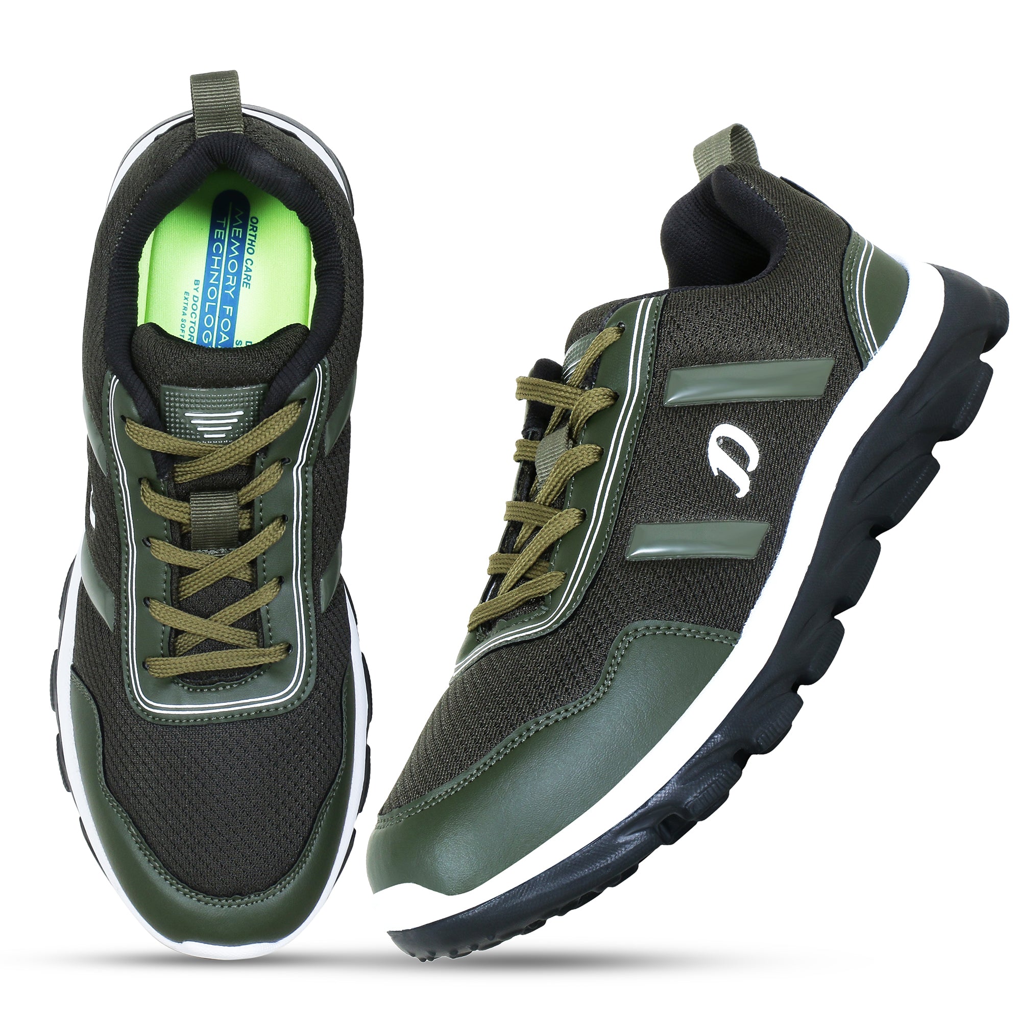 DOCTOR EXTRA SOFT D-2003 Memory Foam Mens Running Shoe with EVA Sole | Sports,Gym,Training,Walking,Jogging,Casual,School | Lightweight & Comfortable| Sneakers Lace-Up Athletics Loafer Gent's & Boy's