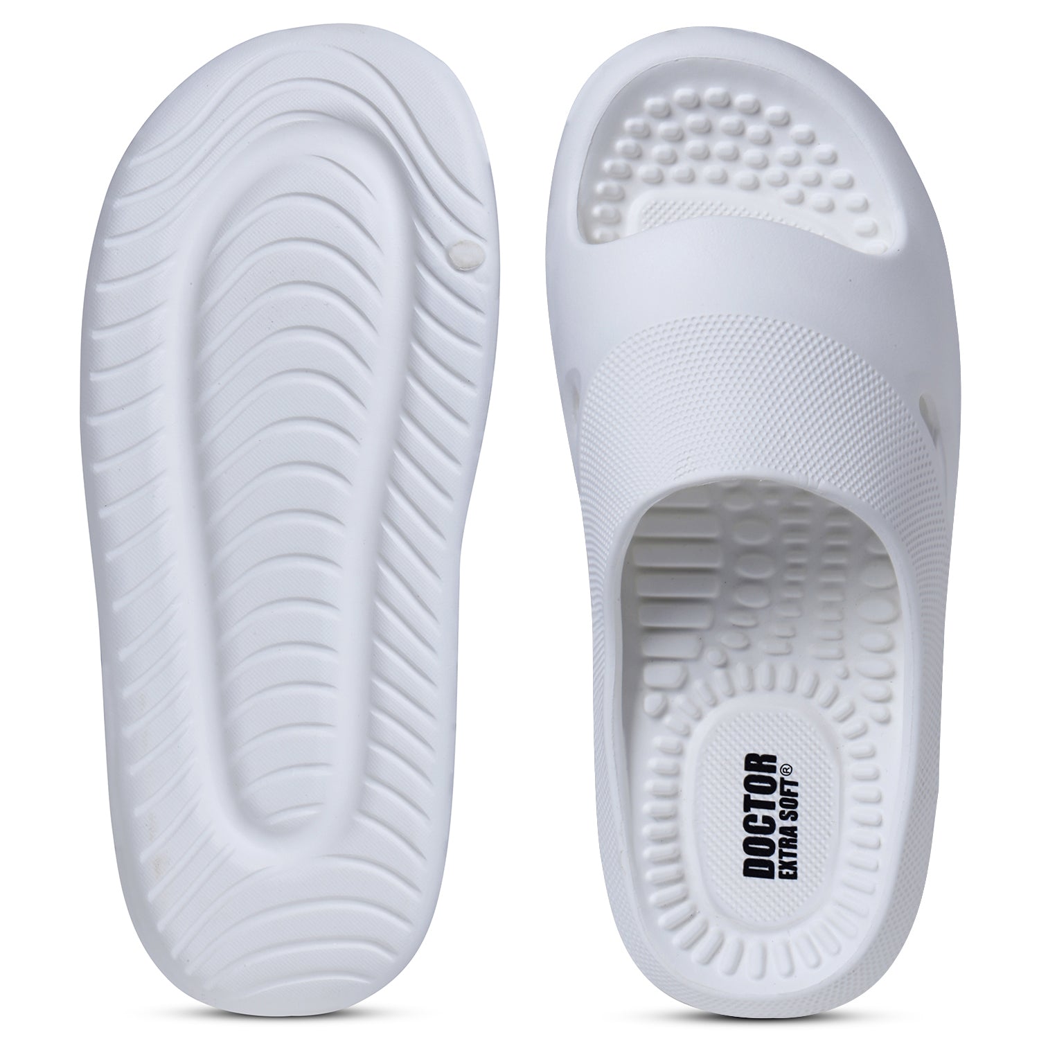 DOCTOR EXTRA SOFT D-534 Men's Orthopedic Acupressure Sliders/Slippers with Cushion FootBed for Adult| Comfortable & Light Weight | Stylish & Anti-Skid| Waterproof & Everyday Flip Flops for Gents/Boys