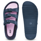 DOCTOR EXTRA SOFT Women’s EVA Slide Slip-On with Adjustable Triple Buckle Straps| Lightweight & Comfortable| Waterproof Summer Beach Pool Sandals for Indoor/Outdoor Casual Daily Walking Slippers D-548