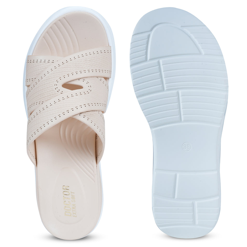 DOCTOR EXTRA SOFT Women's Flip Flops | Anti-Skid, Waterproof, Lightweight | D-654