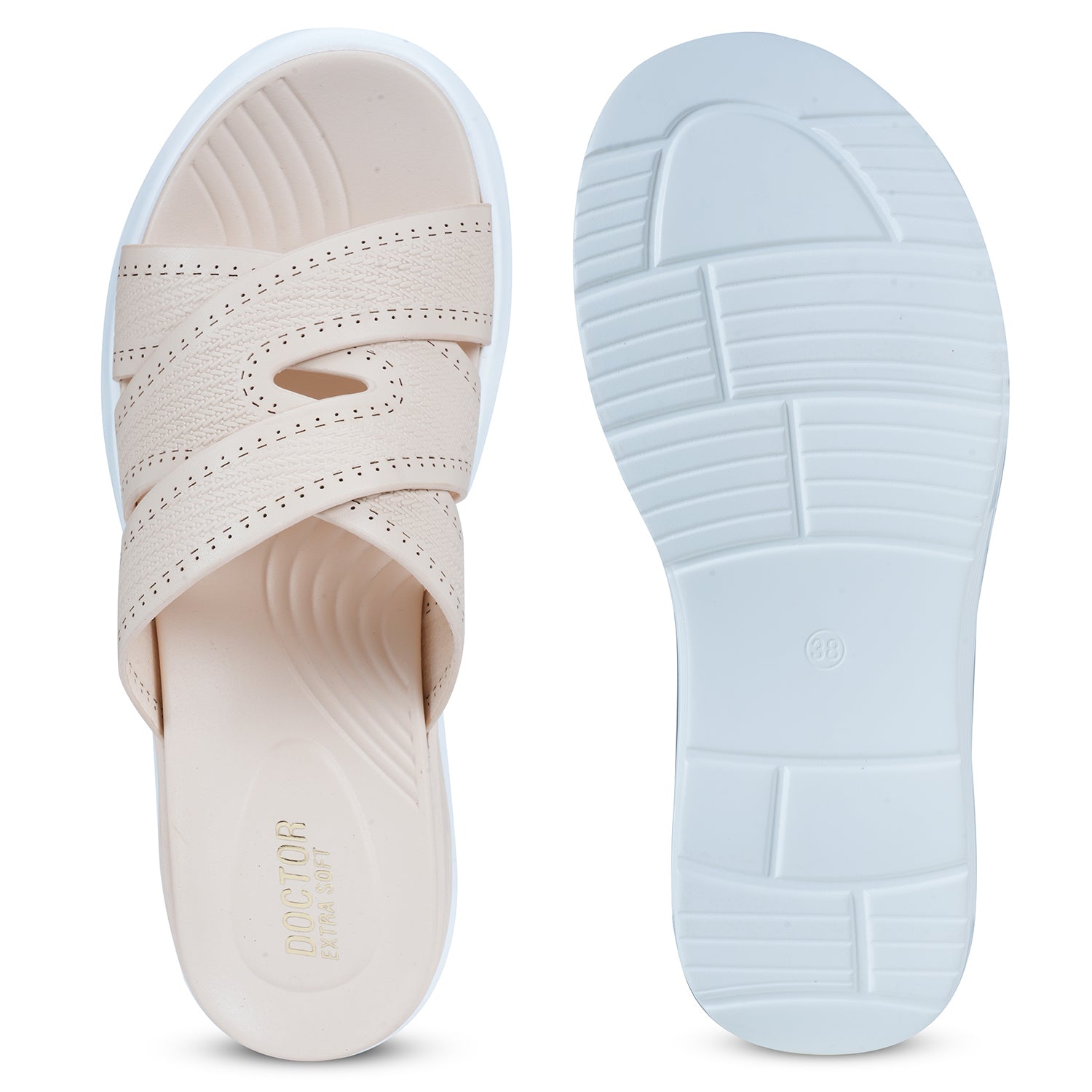 DOCTOR EXTRA SOFT Women's Flip Flops | Anti-Skid, Waterproof, Lightweight | D-654