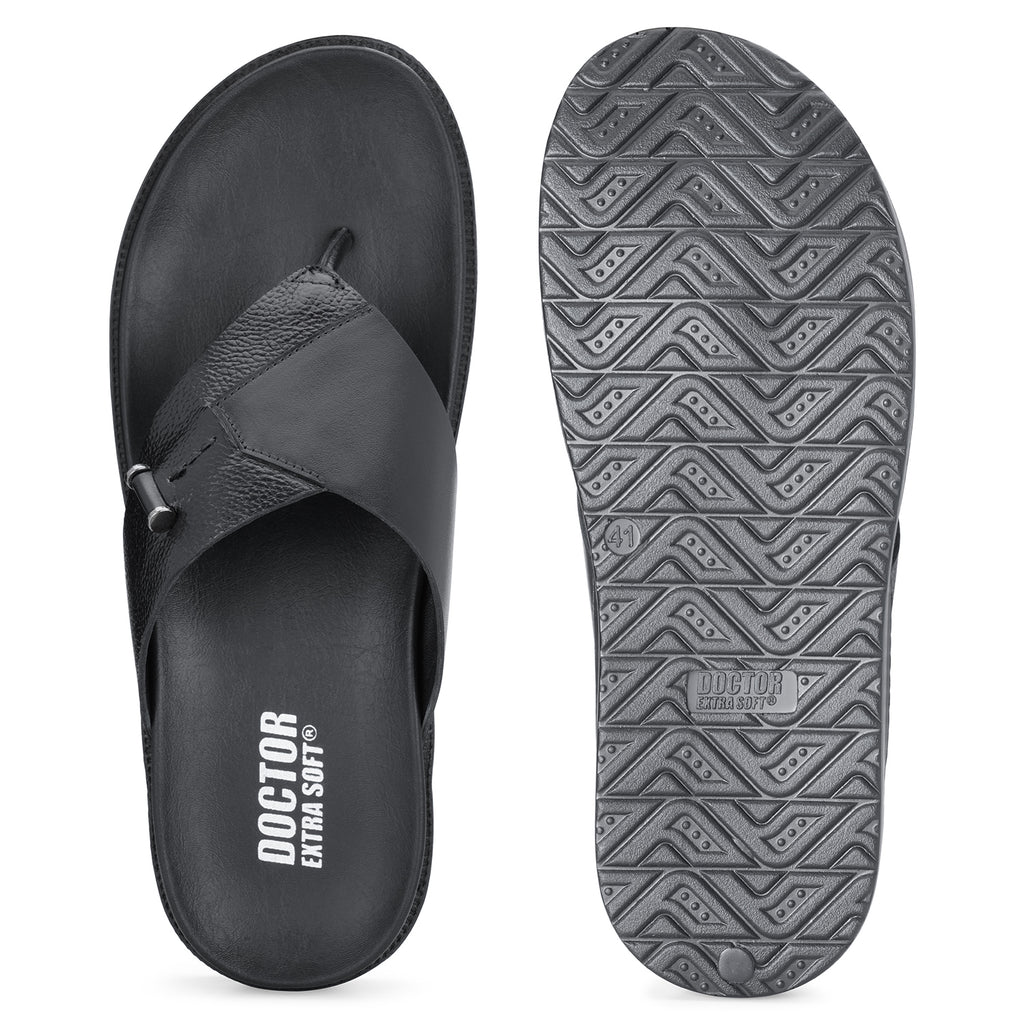 DOCTOR EXTRA SOFT Men's Flip Flops | Memory Foam, Lightweight, Cushioned | F-2