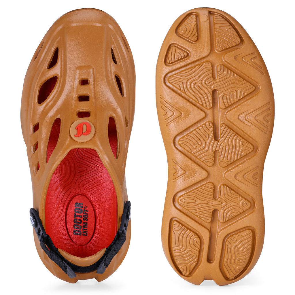 DOCTOR EXTRA SOFT D-531 Men's Sports Extra Padding Casual Clogs/Sandals with Adjustable Back Strap for Adult| Comfortable & Lightweight| Stylish & Anti-Skid| Everyday Use Waterproof Mules Gents/Boys