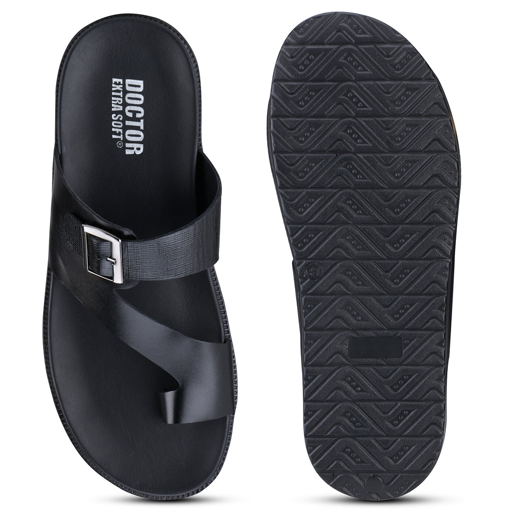 DOCTOR EXTRA SOFT F-1 Men's Leather Thong Sandals — Genuine Leather & Anti-Skid
