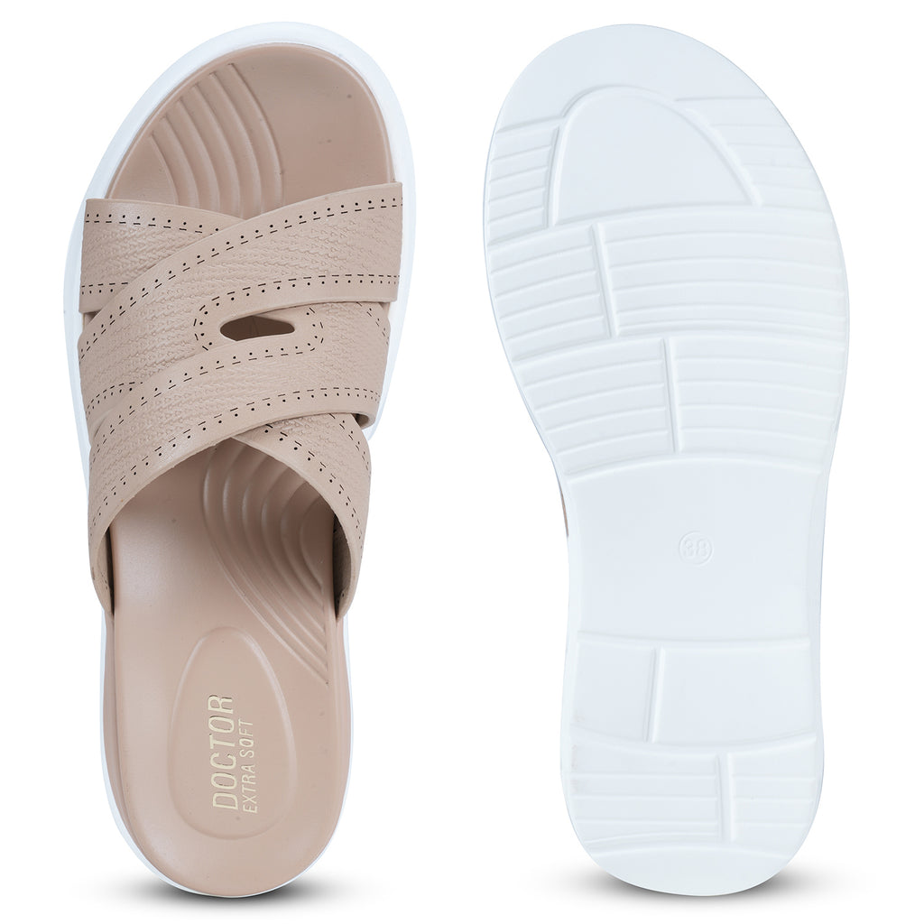 DOCTOR EXTRA SOFT Women's Flip Flops | Anti-Skid, Waterproof, Lightweight | D-654