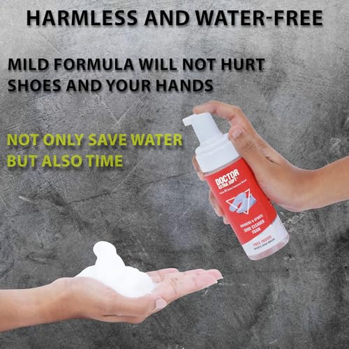 DOCTOR EXTRA SOFT Sports & Sneaker Care Kit |150 ml Shoe Foam Cleaner with Free Brush Quickly Remove Dirt & Stains Shoes Like White/Canvas/Tennis/Trainers/Nubuck/Suede/Loafers