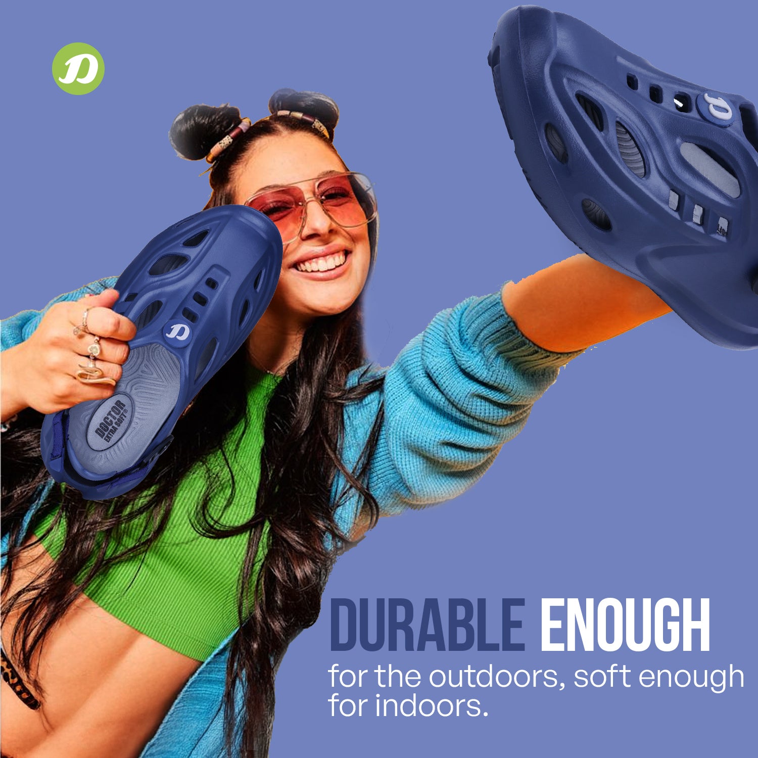 DOCTOR EXTRA SOFT Men's Sports Extra Padding Casual Clogs/Sandals with Adjustable Back Strap for Adult| Comfortable & Lightweight| Stylish & Anti-Skid| Everyday Use Waterproof Mules Gents & Boys D-531