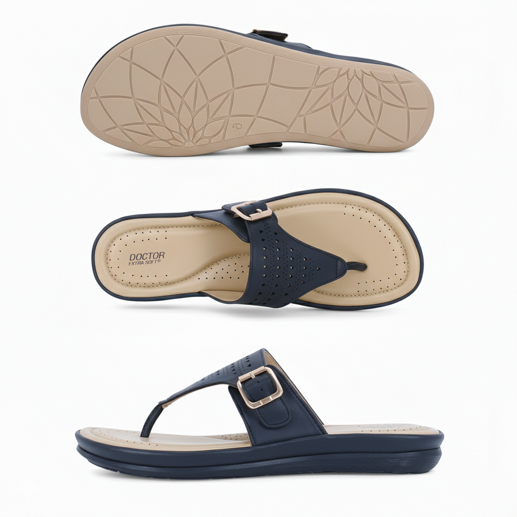 DOCTOR EXTRA SOFT 609 Women's Flip Flops — Memory Foam & Orthopedic