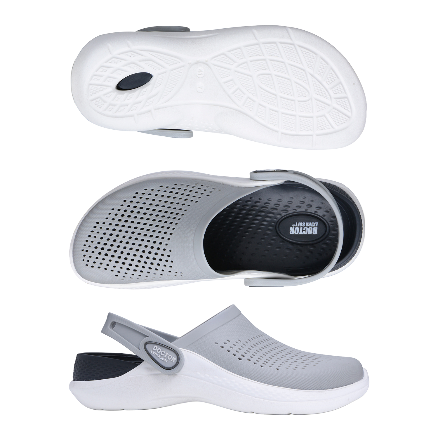 DOCTOR EXTRA SOFT D-513 Men's Clogs — Anti-Skid