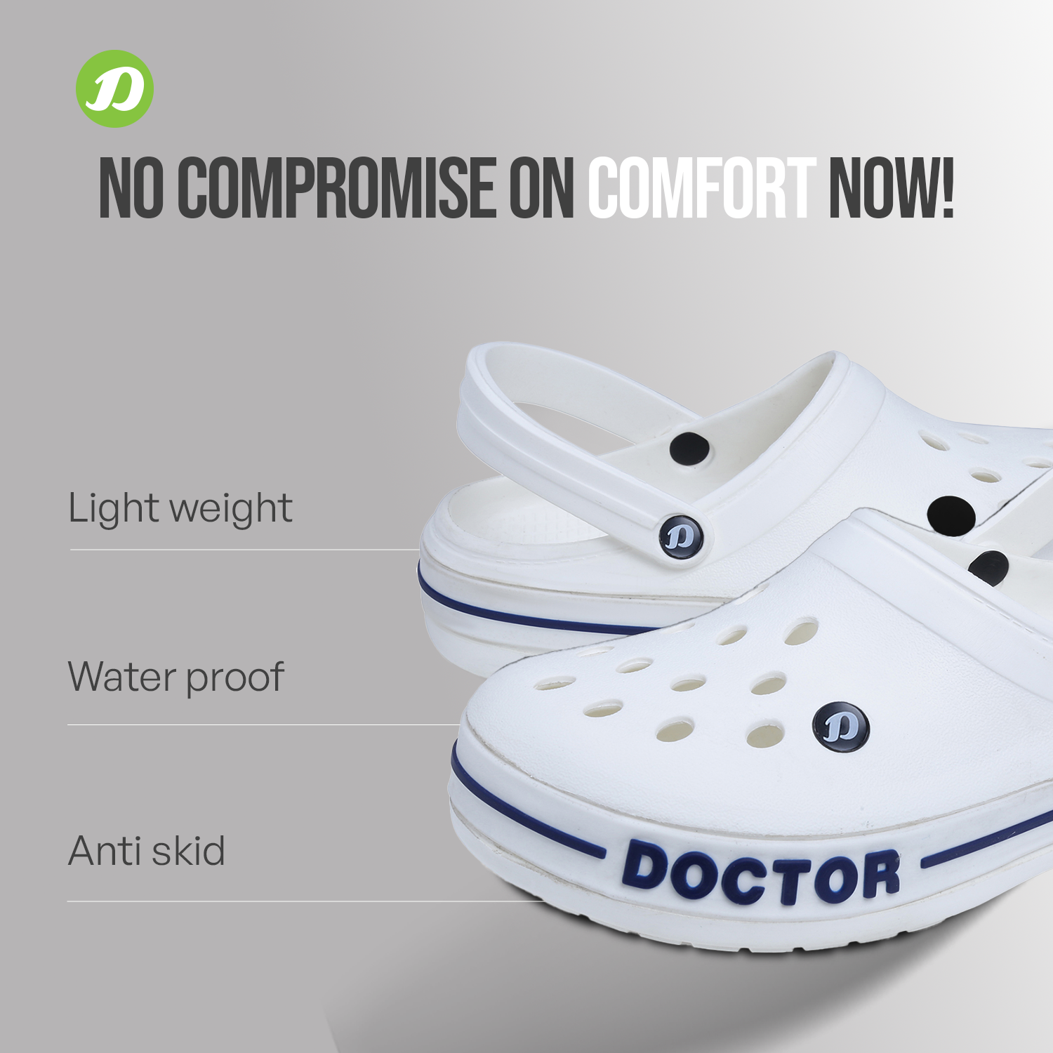 DOCTOR EXTRA SOFT D-502 Men's Clogs — Ultra Soft & Anti-Skid