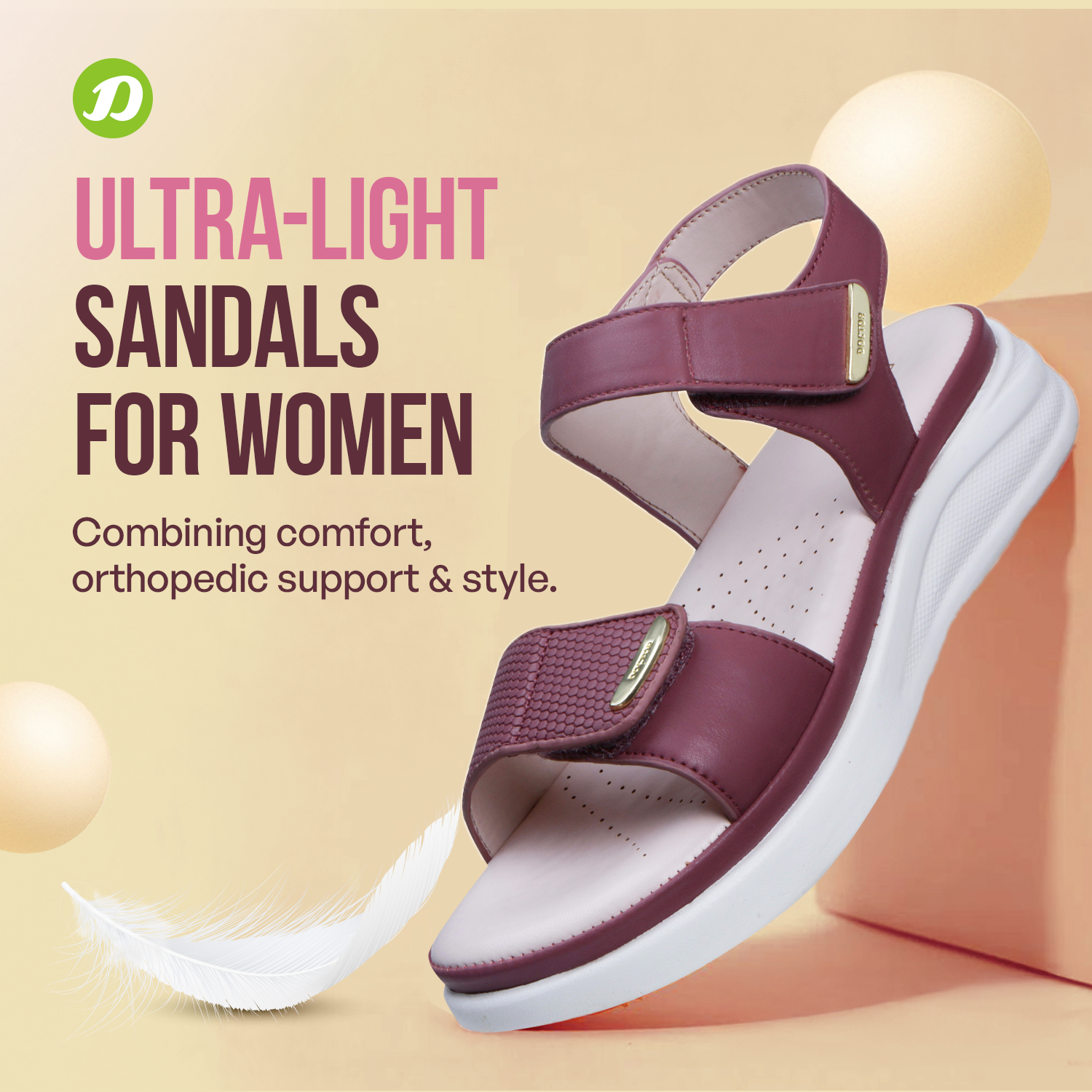 DOCTOR EXTRA SOFT 610 Women's Flip Flops — Memory Foam & Orthopedic