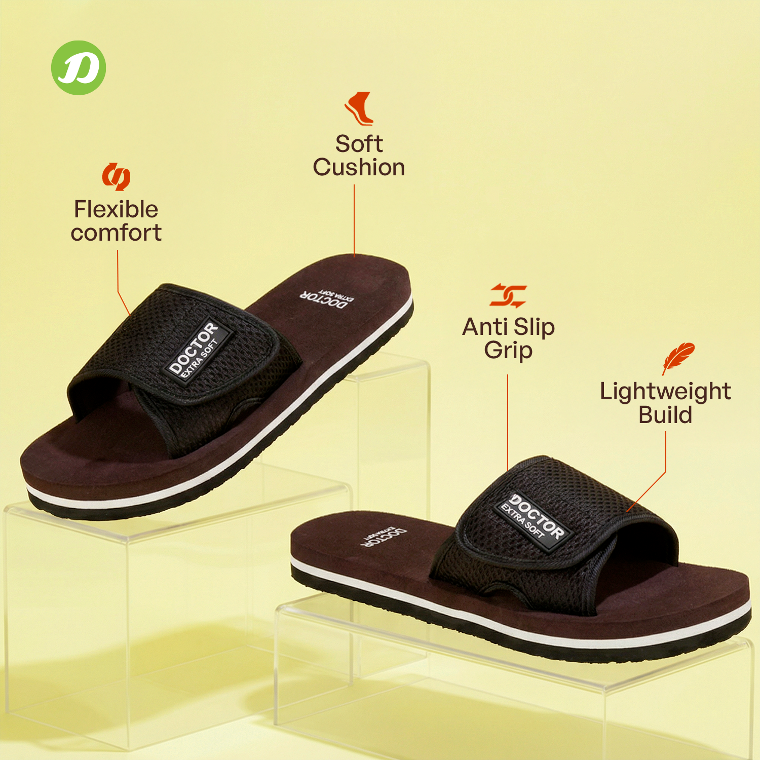 DOCTOR EXTRA SOFT D-25 Men's Slider Slippers