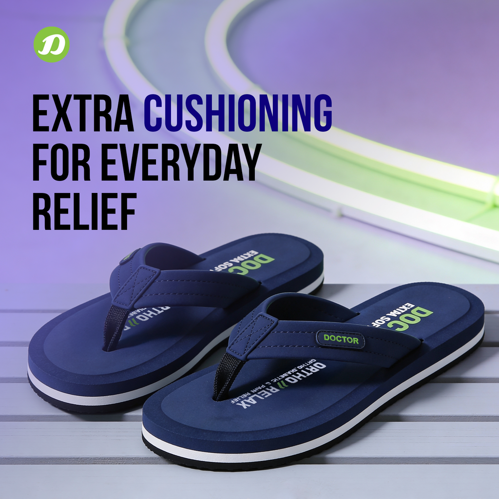 DOCTOR EXTRA SOFT D-32 Men's Slider Slippers — Memory Foam & Lightweight