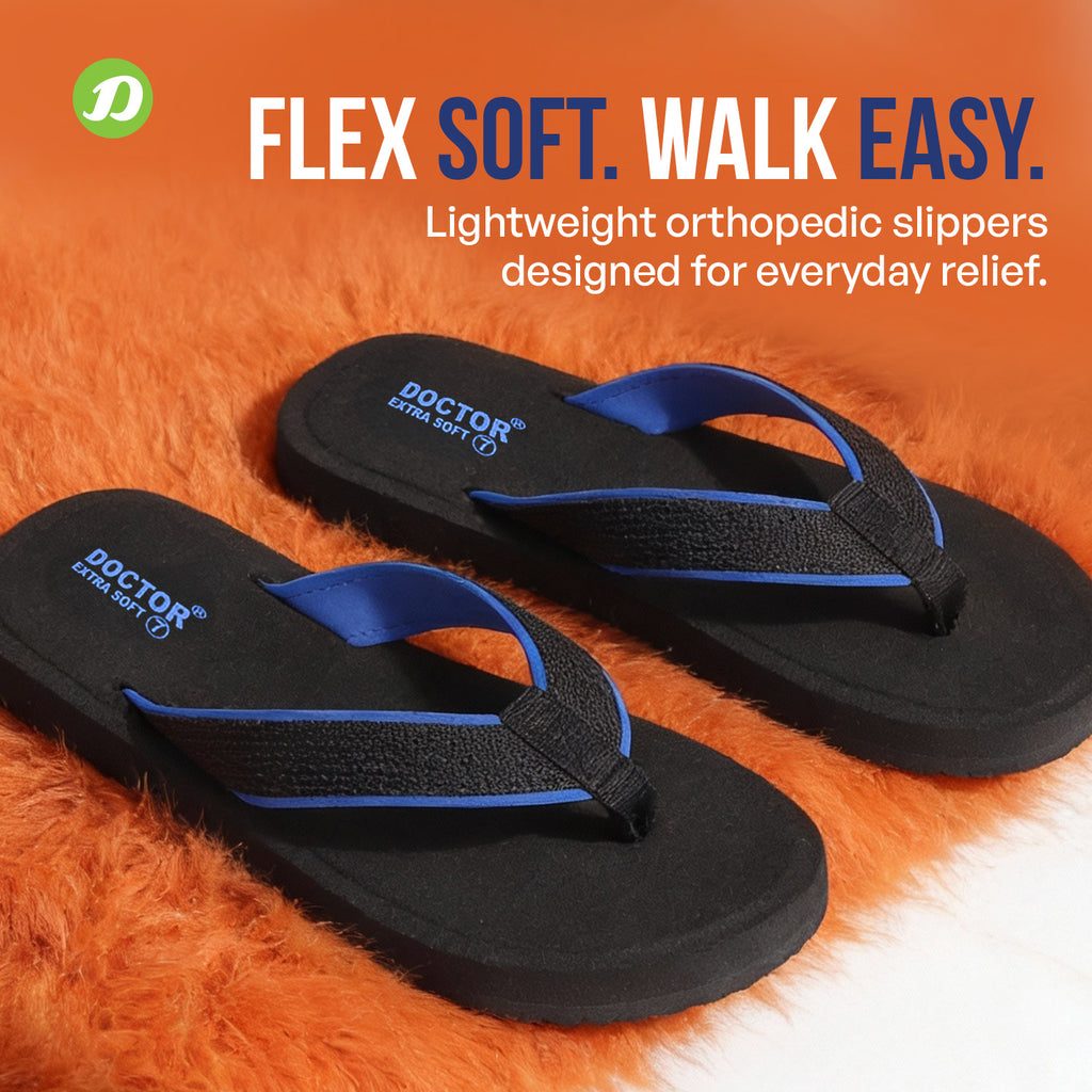 DOCTOR EXTRA SOFT D-34 Men's Flip Flops — Cushioned & Orthopedic