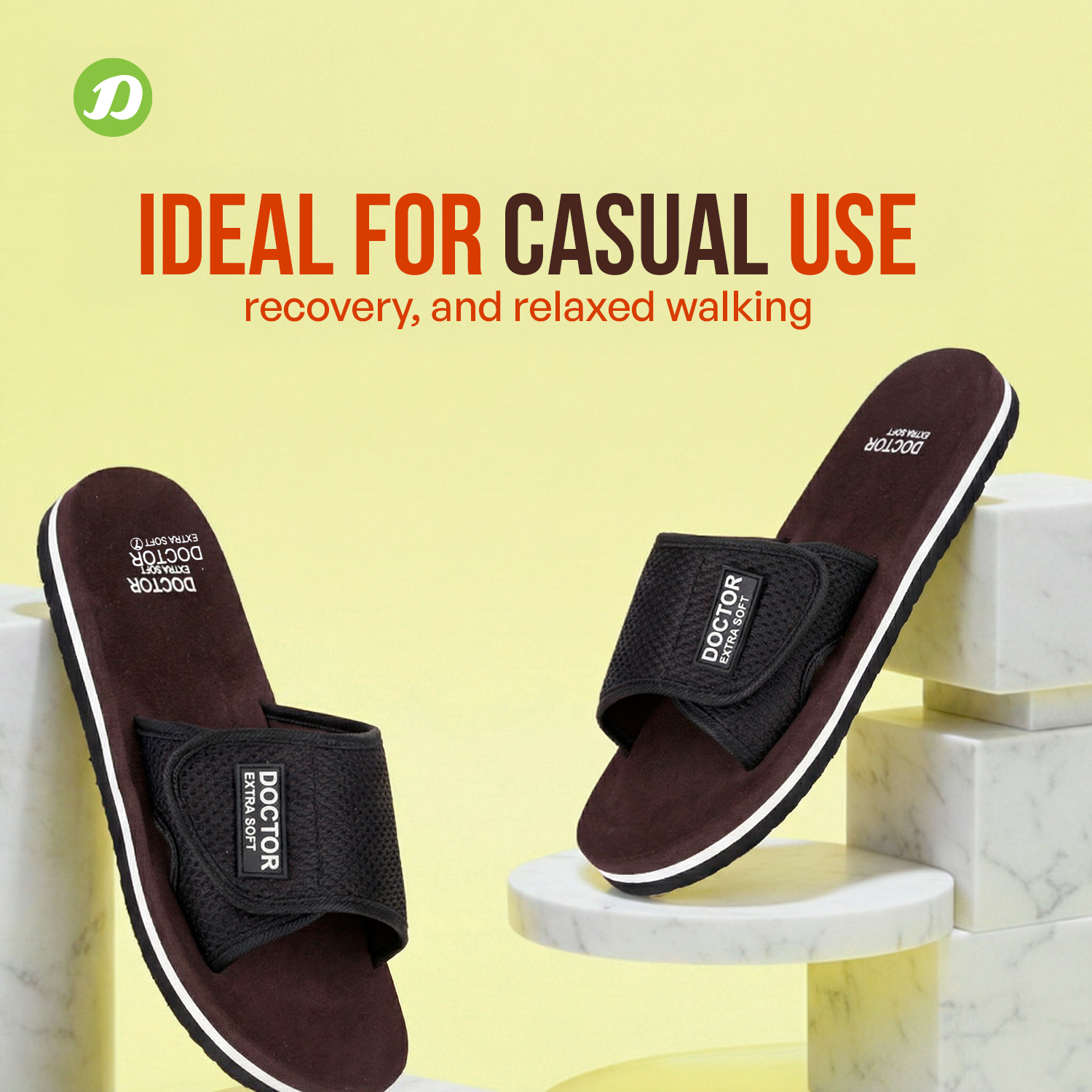 DOCTOR EXTRA SOFT D-25 Men's Slider Slippers