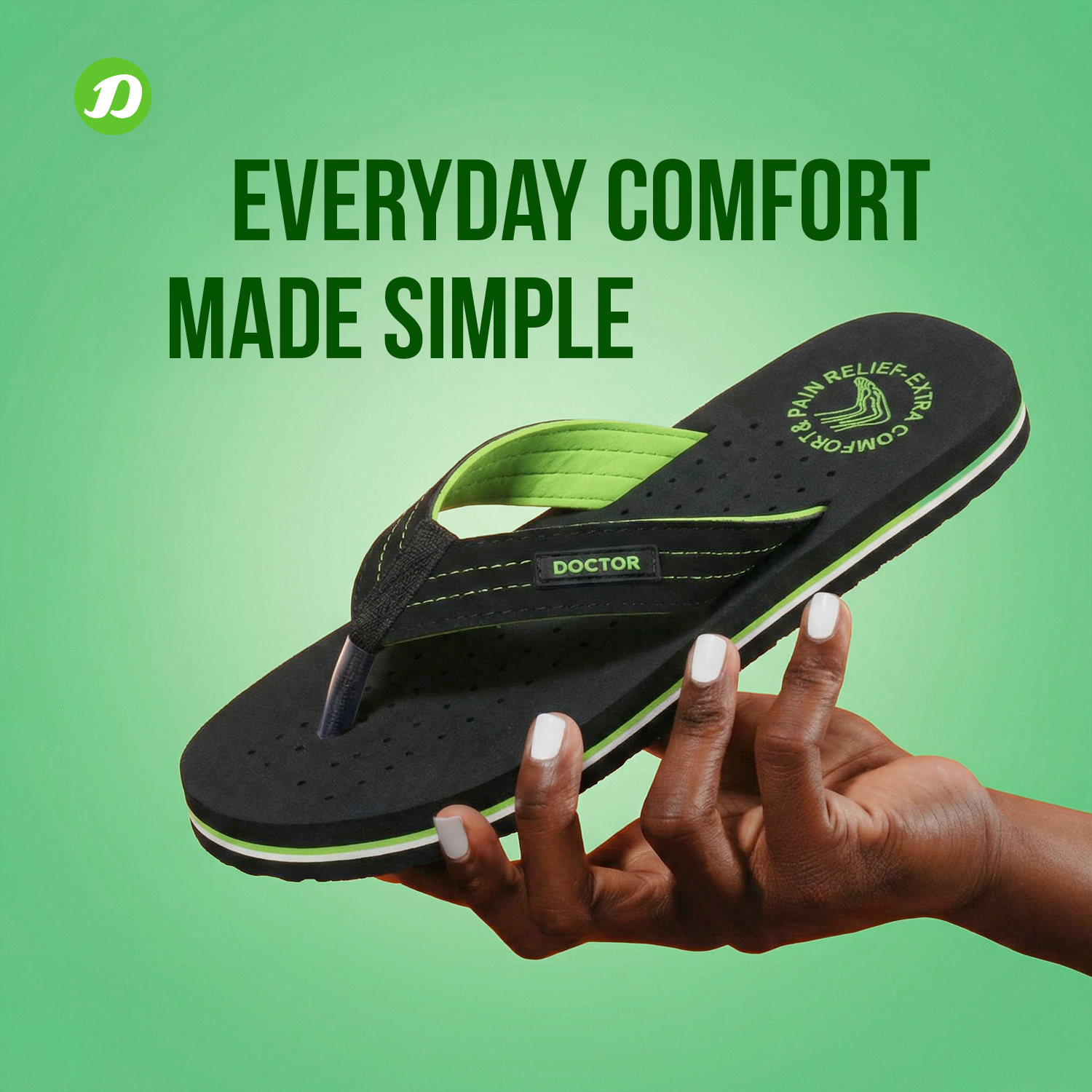 DOCTOR EXTRA SOFT D-28 Men's Flip Flops — Orthopedic