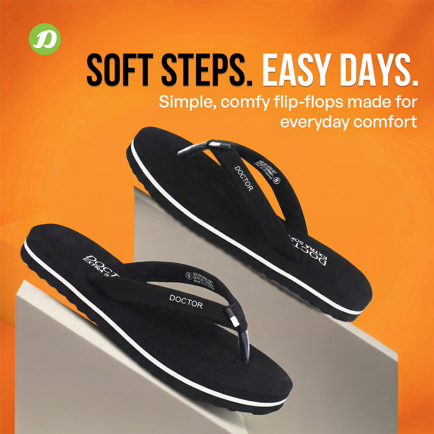 DOCTOR EXTRA SOFT OR-D-19 Women's Flip Flops — Cushioned