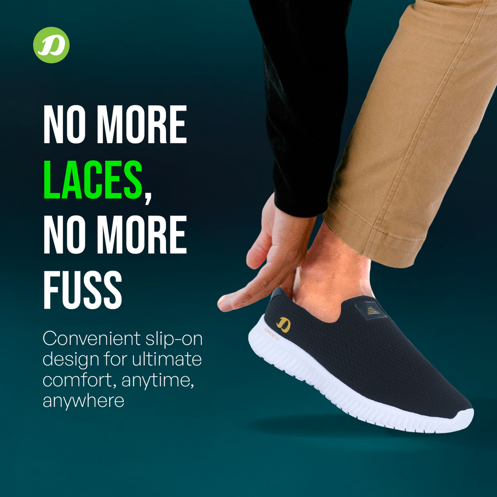 DOCTOR EXTRA SOFT D-2002 Men's Sports Sneakers — Memory Foam & Lightweight