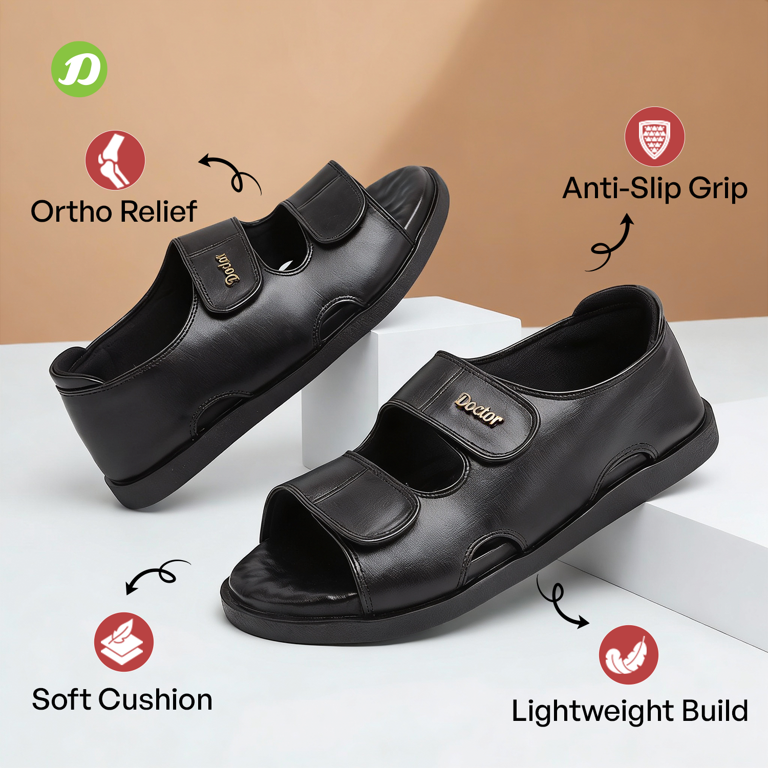 DOCTOR EXTRA SOFT L-10 Men's Sandals — Cushioned & Diabetic-Friendly