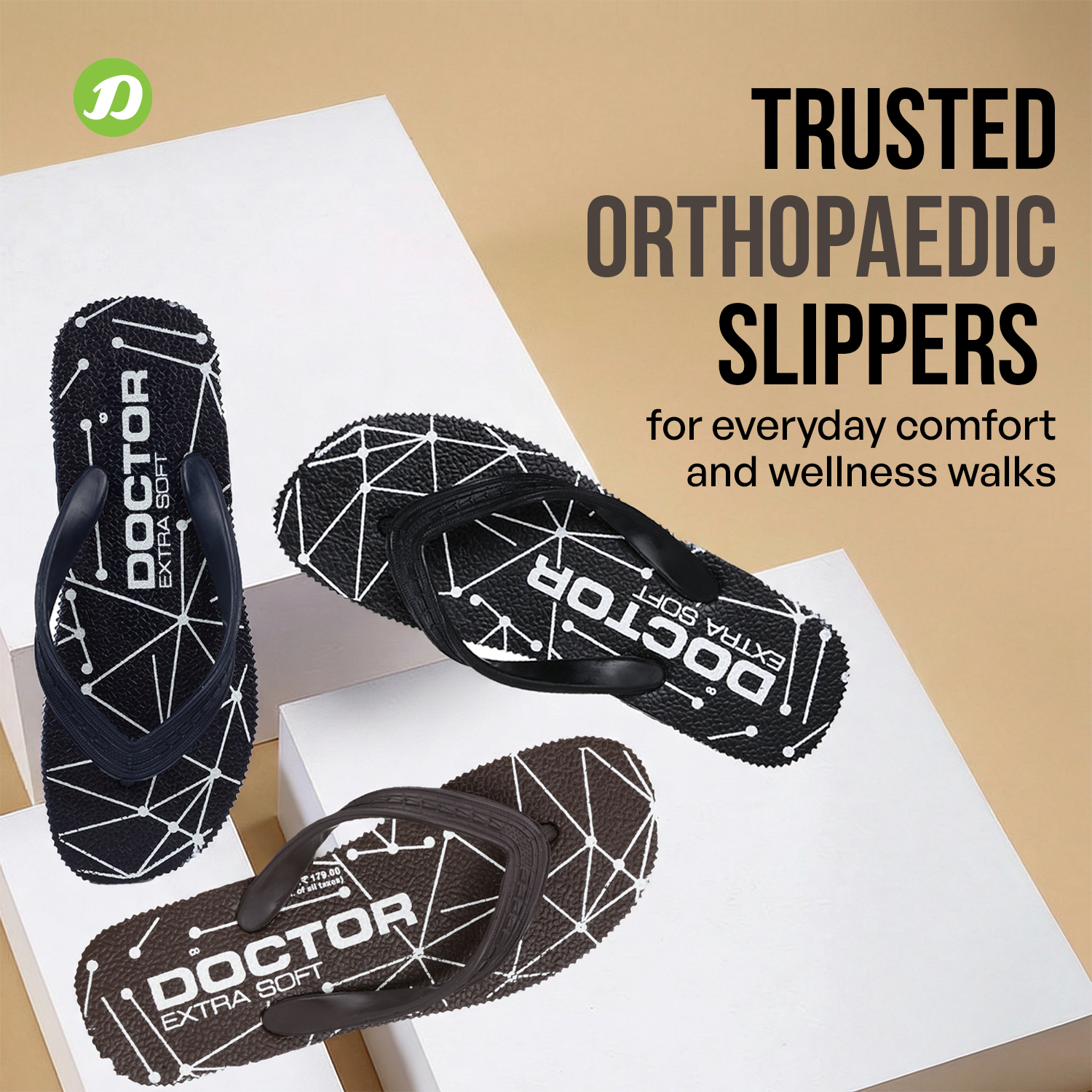 DOCTOR EXTRA SOFT D-01 Men's Flip Flops — Orthopedic