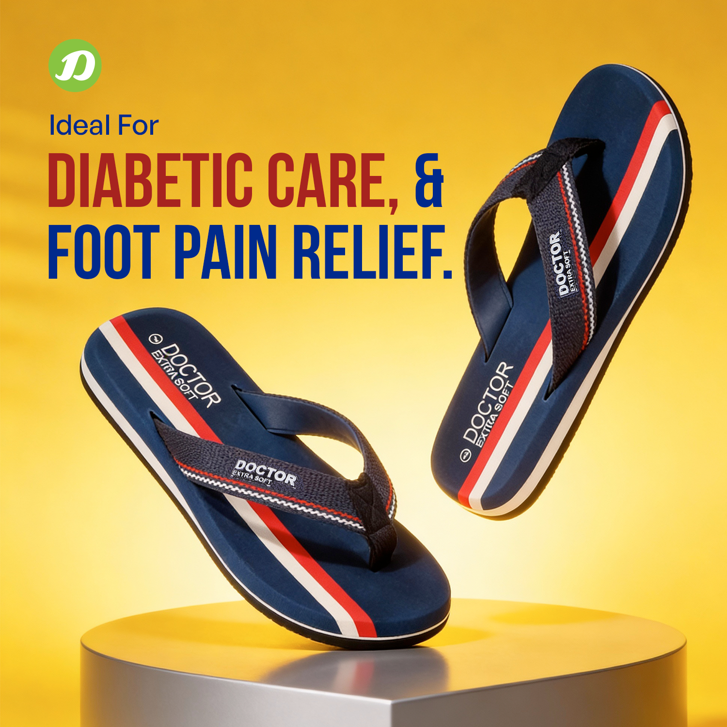 DOCTOR EXTRA SOFT D-33 Men's Flip Flops — Orthopedic