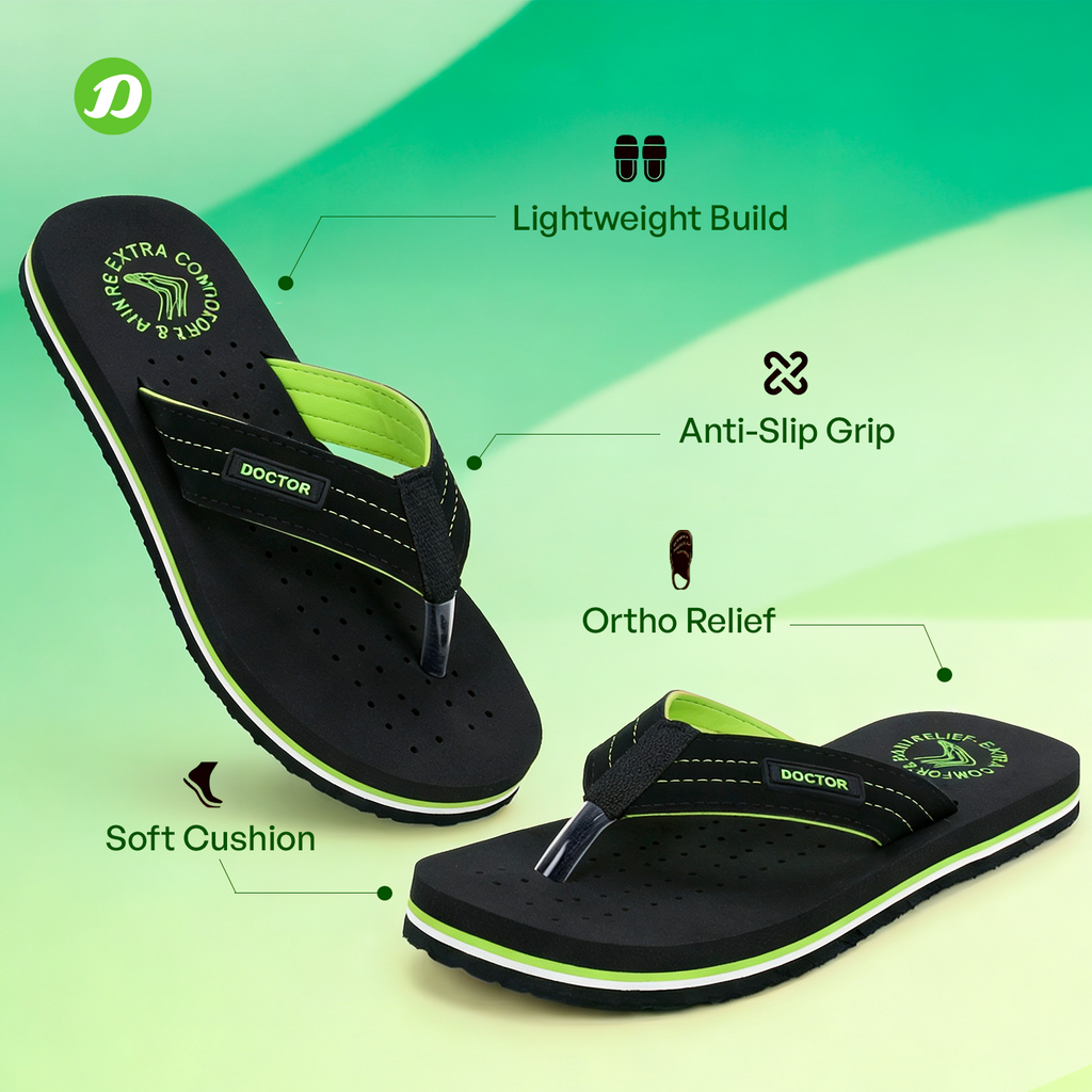 DOCTOR EXTRA SOFT D-28 Men's Flip Flops — Orthopedic