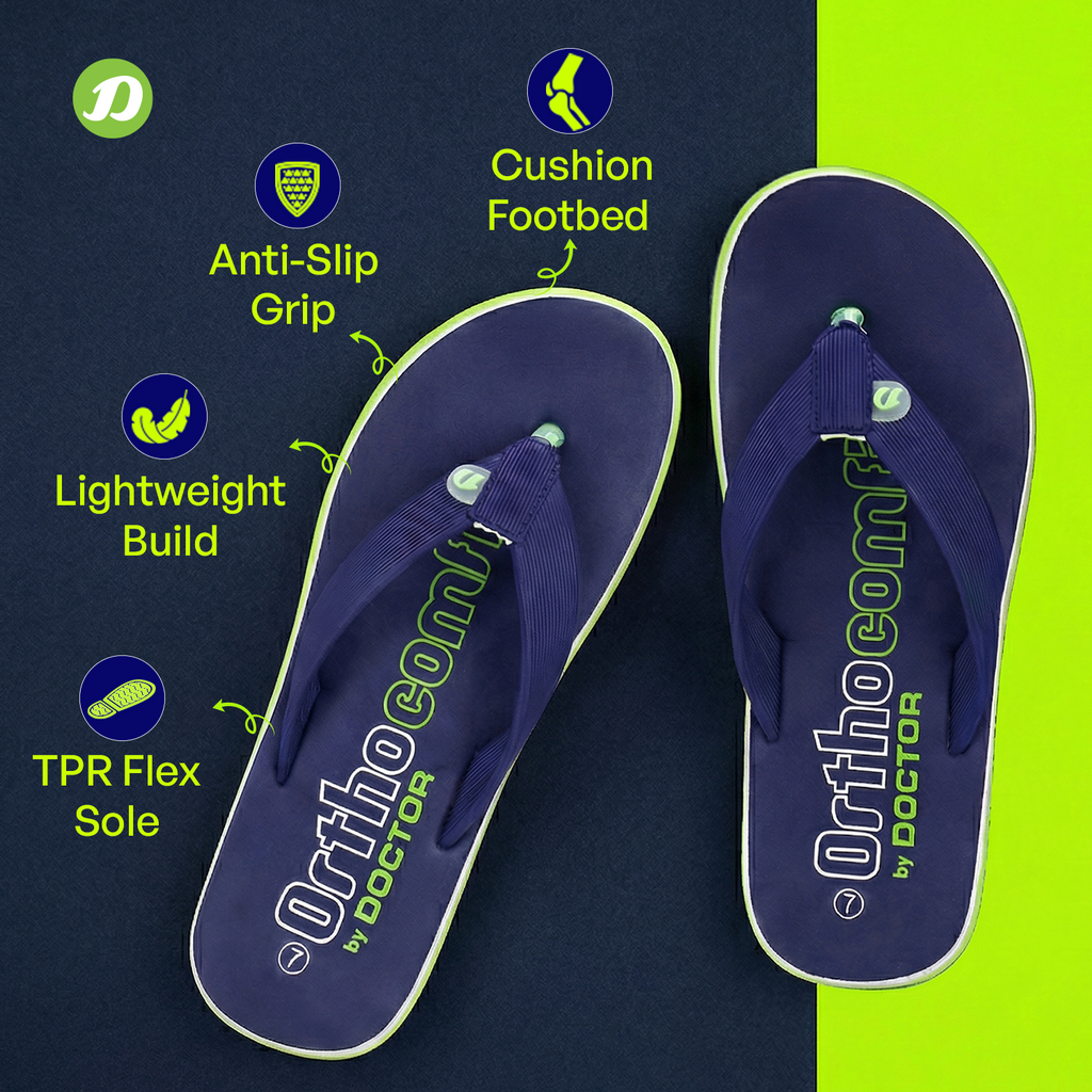 DOCTOR EXTRA SOFT D-36 Men's Flip Flops — Cushion Footbed & Orthopedic