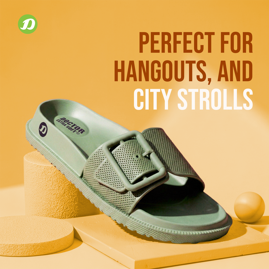 DOCTOR EXTRA SOFT D-526 Women's Slider Slippers — Cushioned & Anti-Skid
