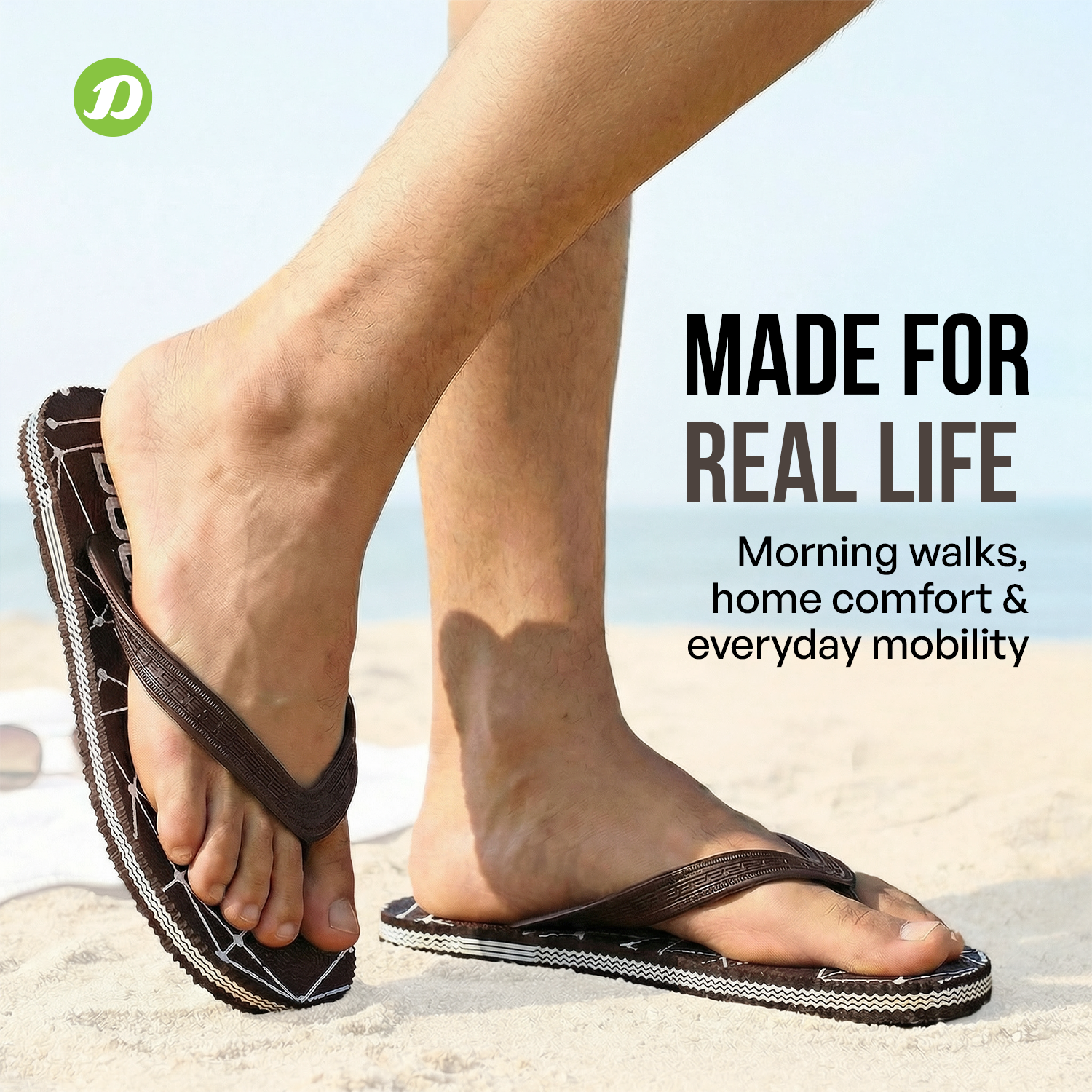 DOCTOR EXTRA SOFT D-01 Men's Flip Flops — Orthopedic