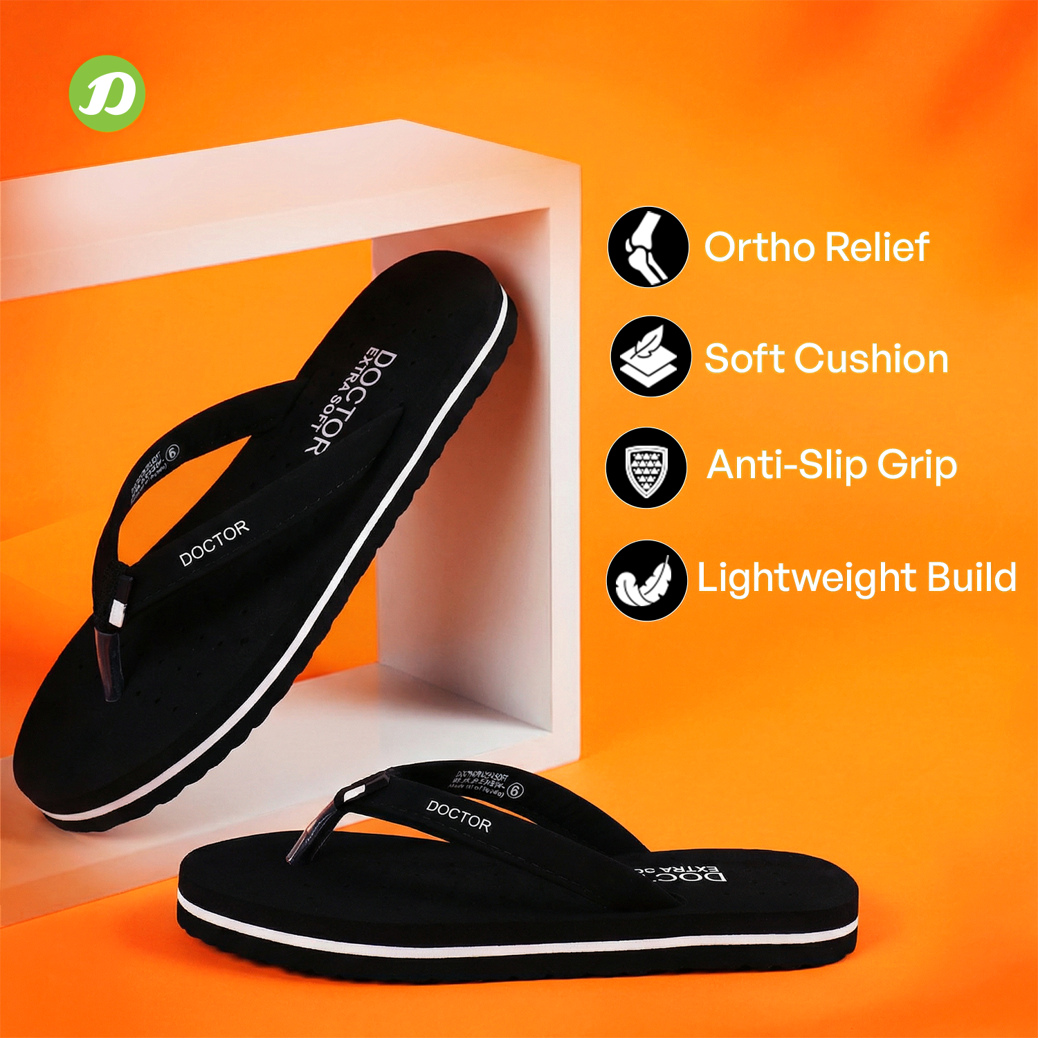 DOCTOR EXTRA SOFT OR-D-19 Women's Flip Flops — Cushioned