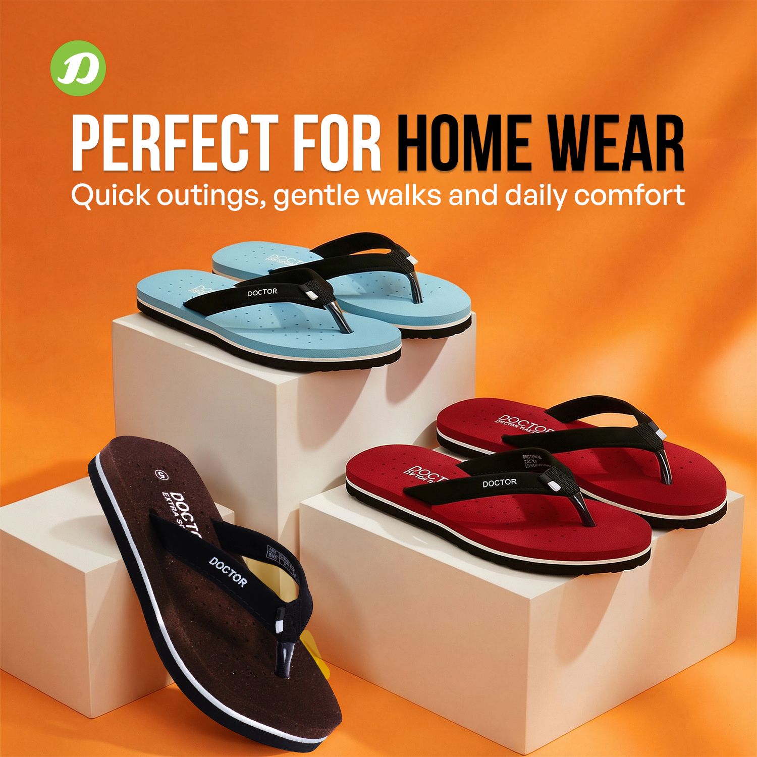 DOCTOR EXTRA SOFT OR-D-19 Women's Flip Flops — Cushioned