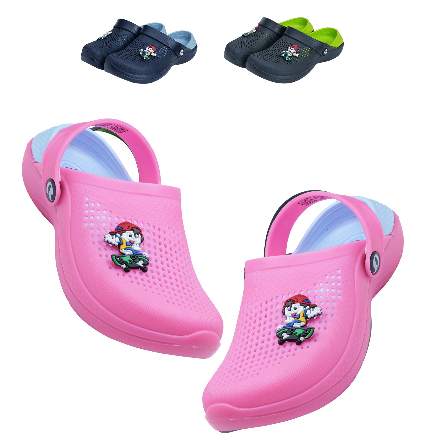 DOCTOR EXTRA SOFT D-536 Unisex-Child Kids Classic Rainy Monsoon Clogs/Sandals Soft Comfortable Indoor & Outdoor Slippers Stylish Non-Slip Sports Casual Cool Cartoon Cute House Mules Boys & Girls