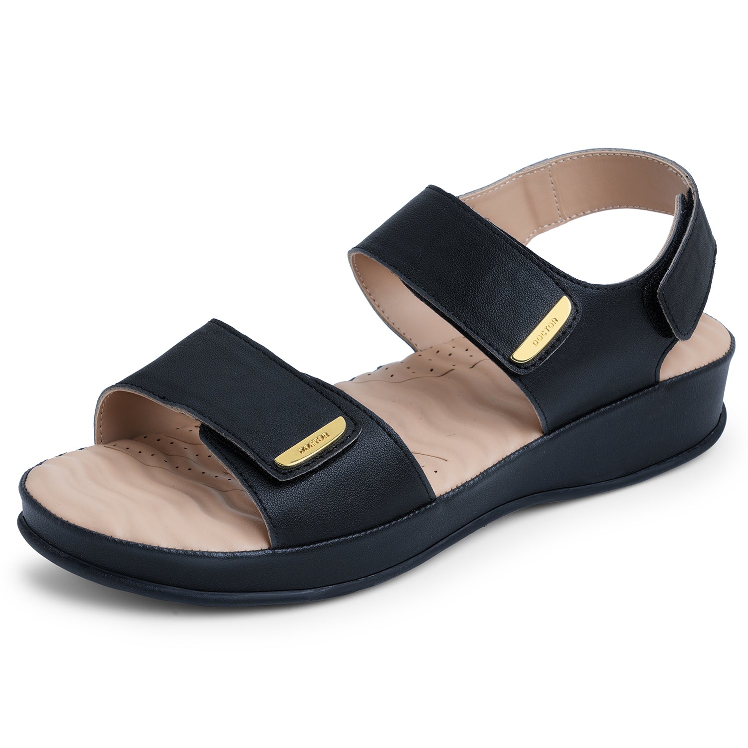 DOCTOR EXTRA SOFT 619 Women's Comfort Sandals with Memory Foam Cushion & TPR Outsole|Stylish & Lightweight Casual & Non-Slip Diabetic | Orthopedic Flip Flops/Slippers Adjustable Strap Ladies & Girls