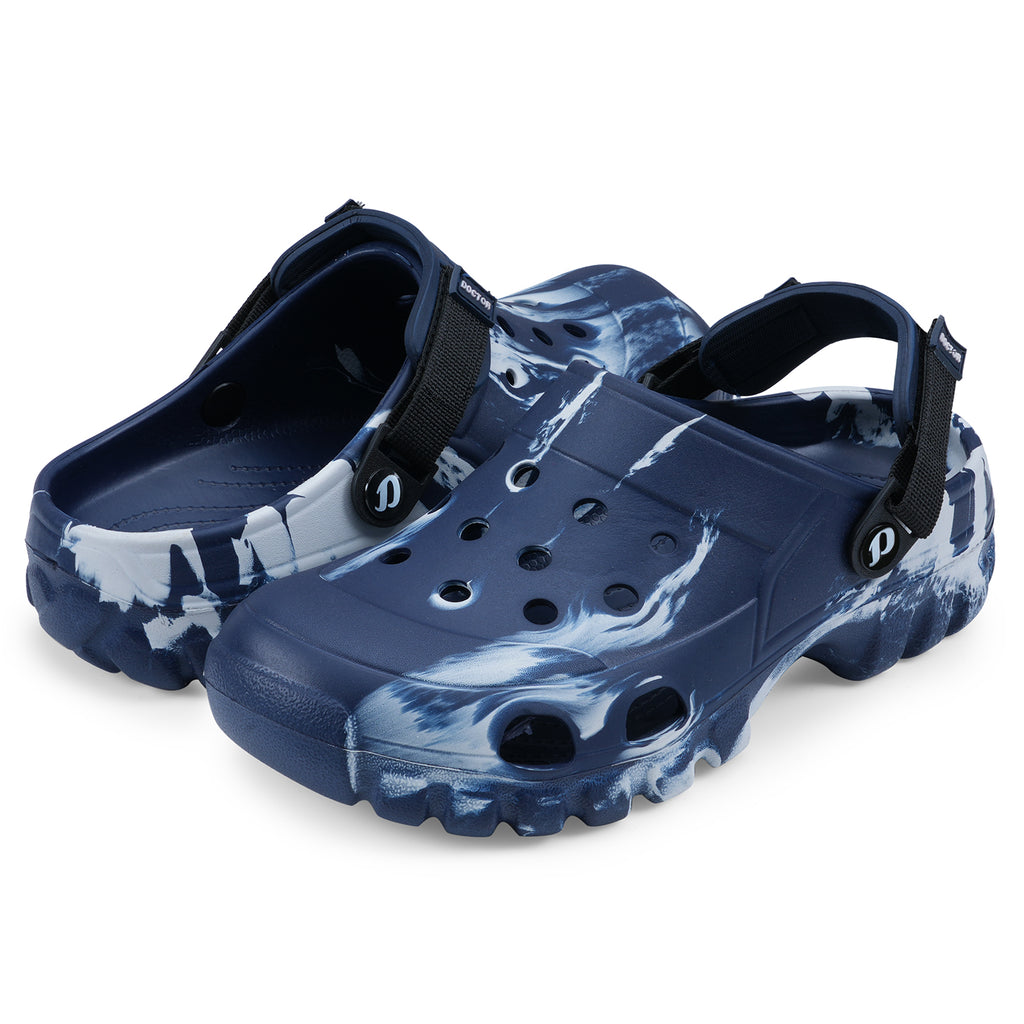DOCTOR EXTRA SOFT D-550 Men's Classic Camo Casual Sports Clogs/Sandals with Adjustable Back Strap for Adult| Comfortable & Lightweight| Stylish & Anti-Skid| Waterproof & Everyday Use Mules Gents Boys