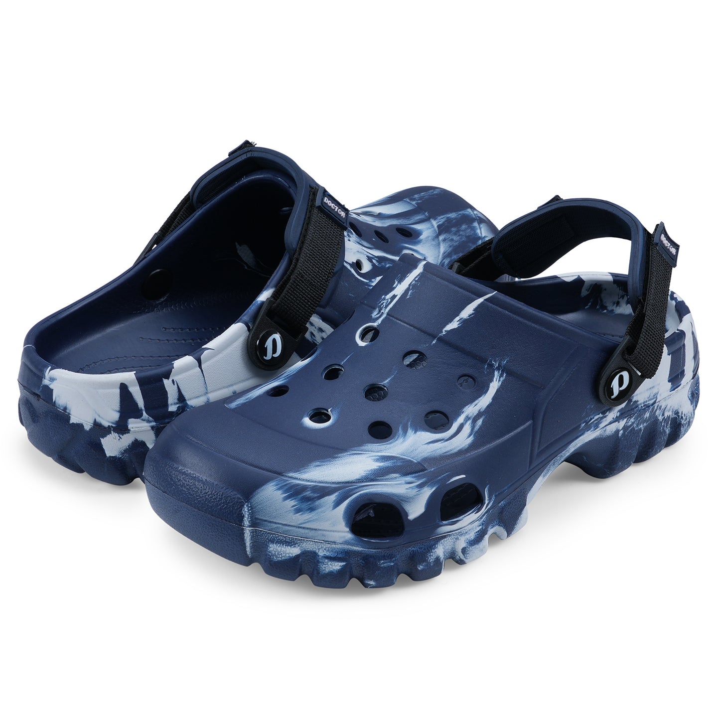 DOCTOR EXTRA SOFT D-550 Men's Classic Camo Casual Sports Clogs/Sandals with Adjustable Back Strap for Adult| Comfortable & Lightweight| Stylish & Anti-Skid| Waterproof & Everyday Use Mules Gents Boys