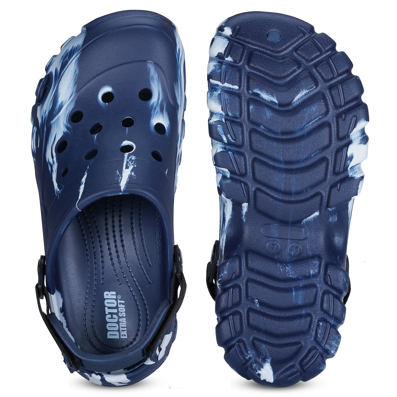 DOCTOR EXTRA SOFT D-550 Men's Classic Camo Casual Sports Clogs/Sandals with Adjustable Back Strap for Adult| Comfortable & Lightweight| Stylish & Anti-Skid| Waterproof & Everyday Use Mules Gents Boys