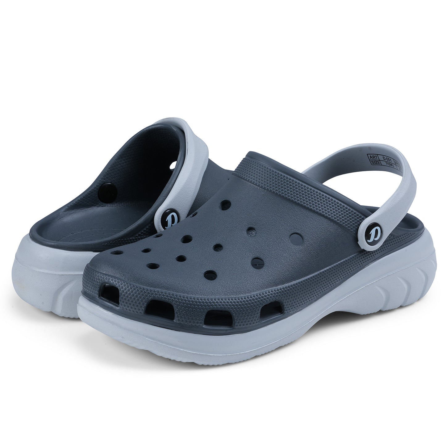 DOCTOR EXTRA SOFT D-551 Men's Double Color Comfy Casual Sports Clogs/Sandals with Adjustable Back Strap for Adult| Comfortable & Lightweight| Stylish & Anti-Skid|Waterproof Daily Use Mules Gents/Boys