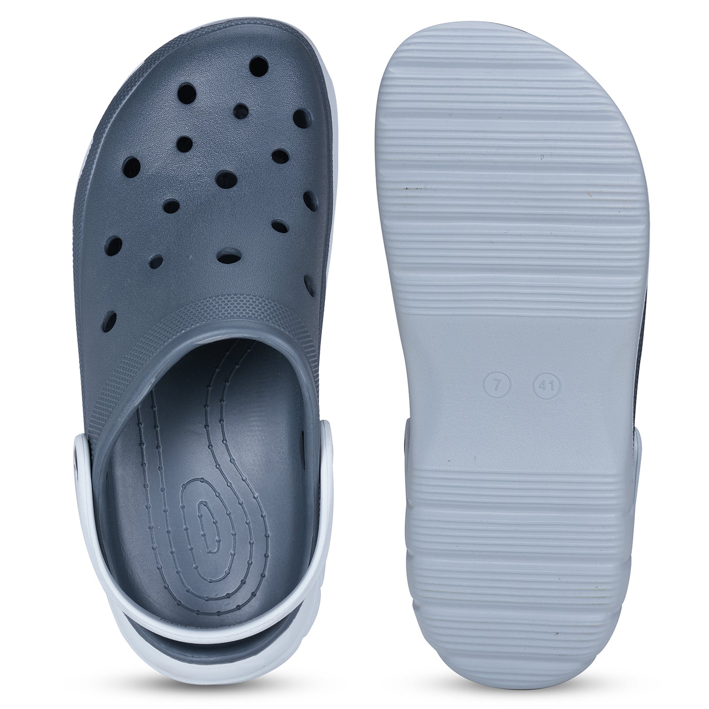 DOCTOR EXTRA SOFT D-551 Men's Double Color Comfy Casual Sports Clogs/Sandals with Adjustable Back Strap for Adult| Comfortable & Lightweight| Stylish & Anti-Skid|Waterproof Daily Use Mules Gents/Boys