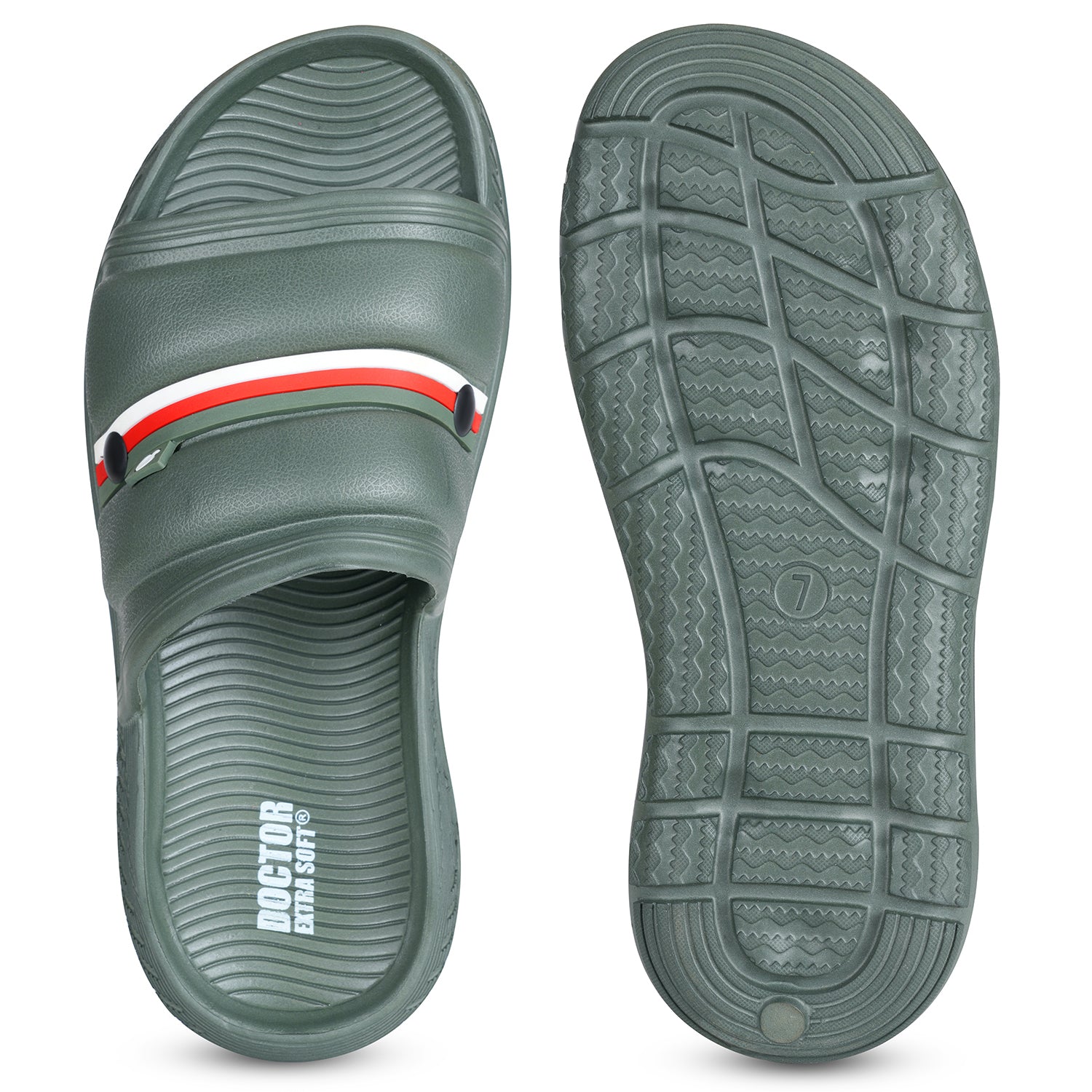 DOCTOR EXTRA SOFT D-527 Men's Classic Ultra Soft Sliders/Slippers with Cushion FootBed for Adult | Comfortable & Light Weight | Stylish & Anti-Skid | Waterproof & Everyday Flip Flops for Gents/Boys