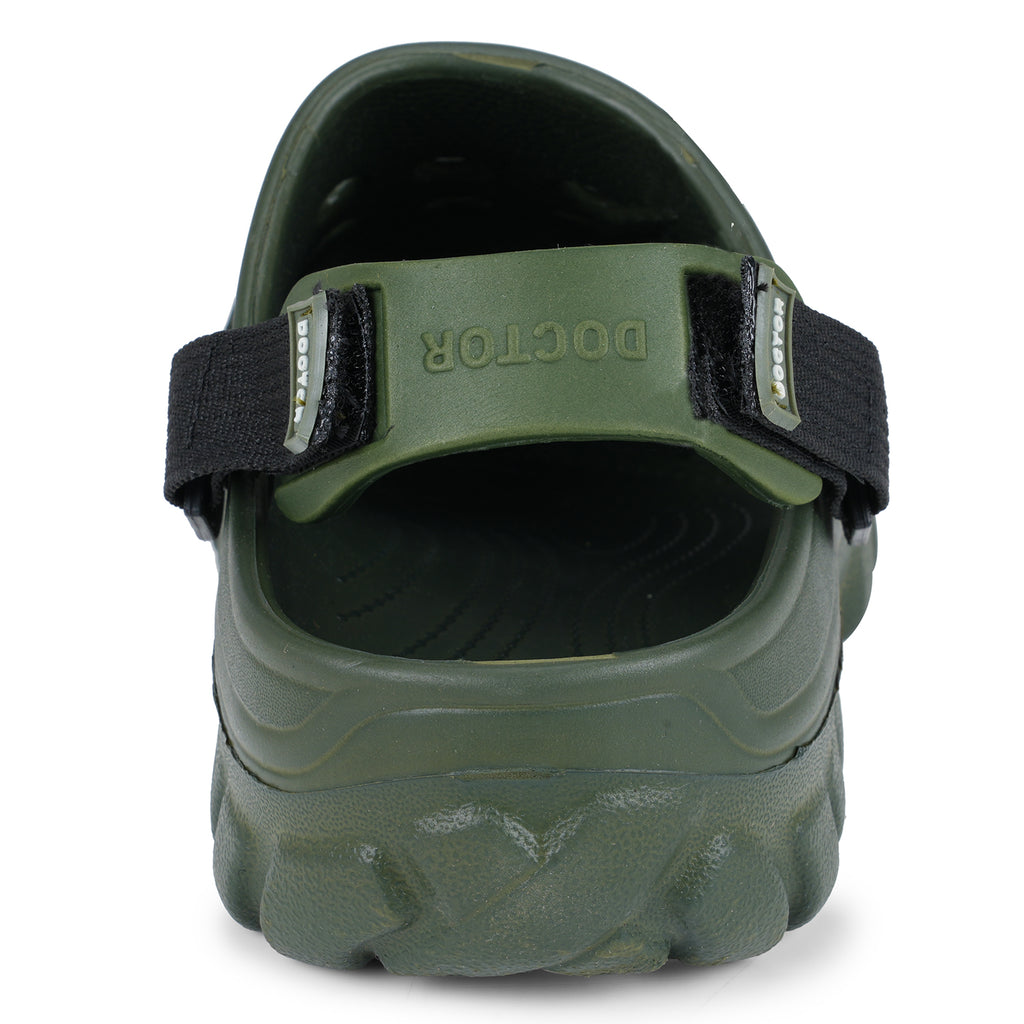 DOCTOR EXTRA SOFT D-546 Men's Classic Casual Sports Clogs/Sandals with Adjustable Back Strap for Adult | Comfortable & LightWeight| Stylish & Anti-Skid|Waterproof & Everyday Use Mules for Gents & Boys